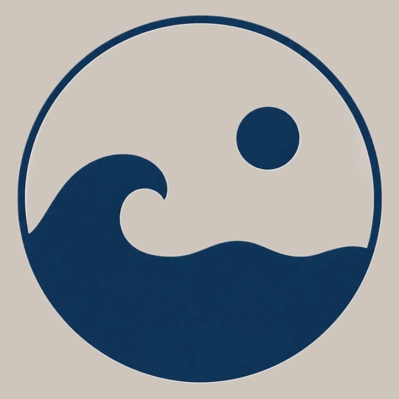 Circle Waves Sun Logo