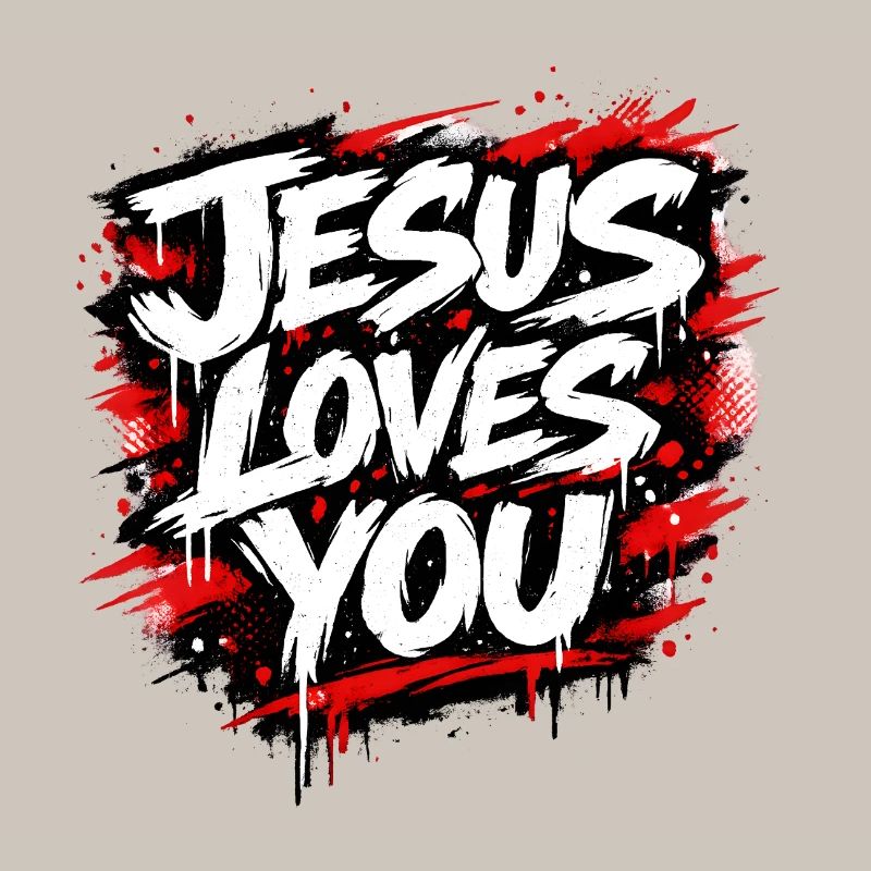 Jesus liebt dich Graffiti Statement