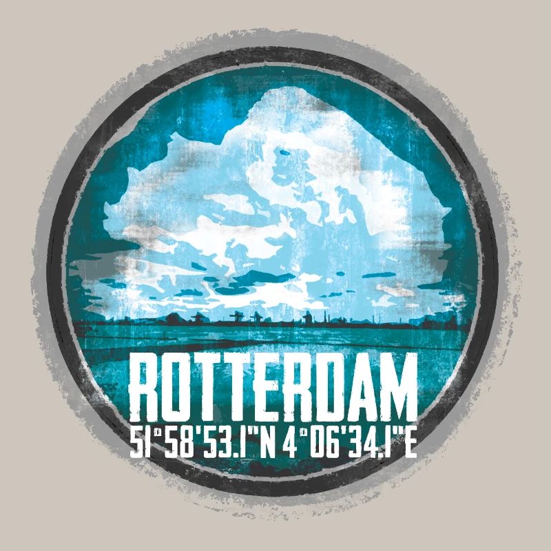 Rotterdam Skyline and Coordinates Design