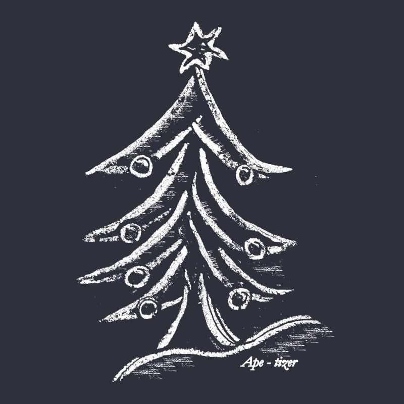 Weihnachtsbaum Silhouette mit Stern