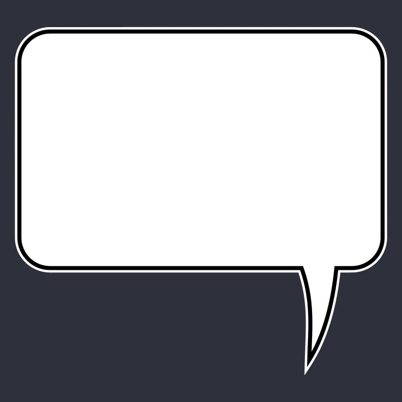 Conception rectangulaire de bulle de dialogue