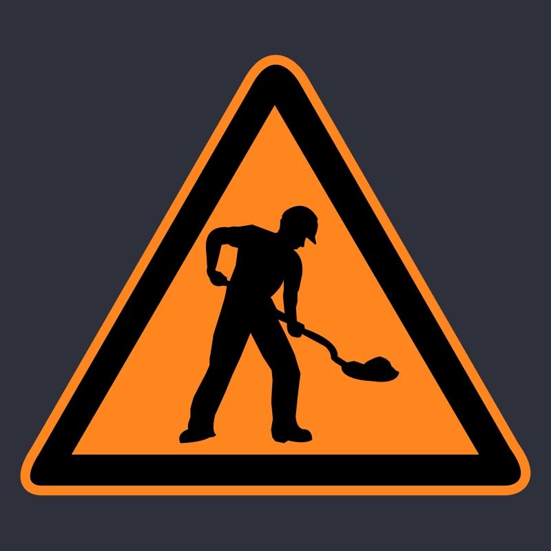 Panneau chantier de construction de route