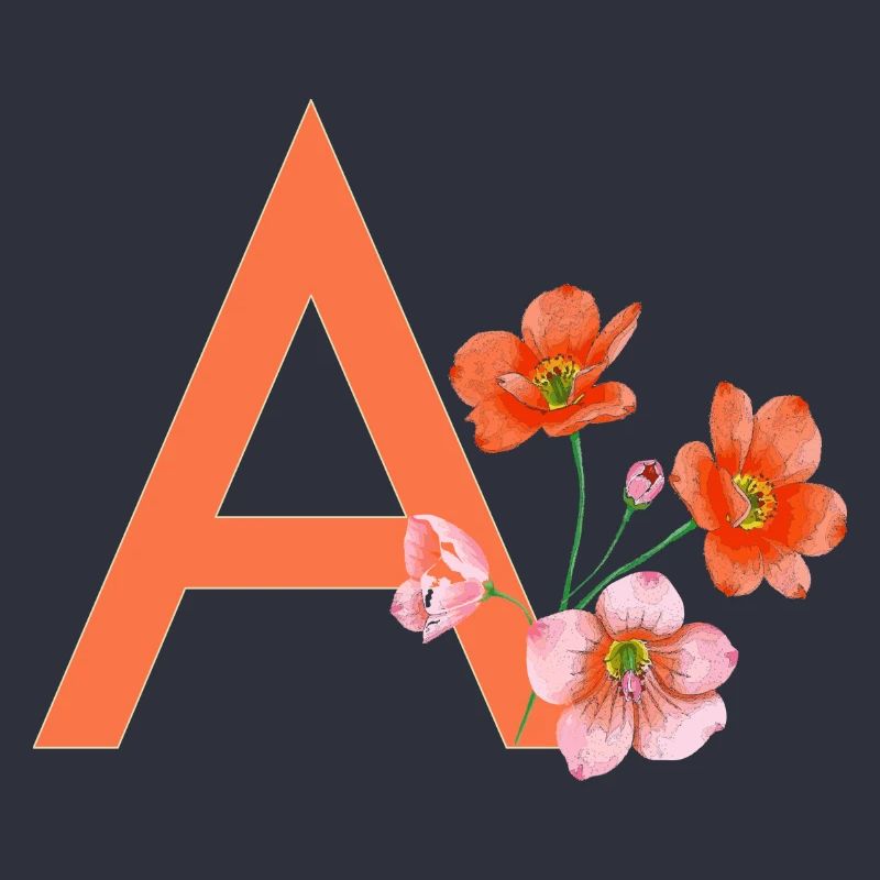 A avec des fleurs