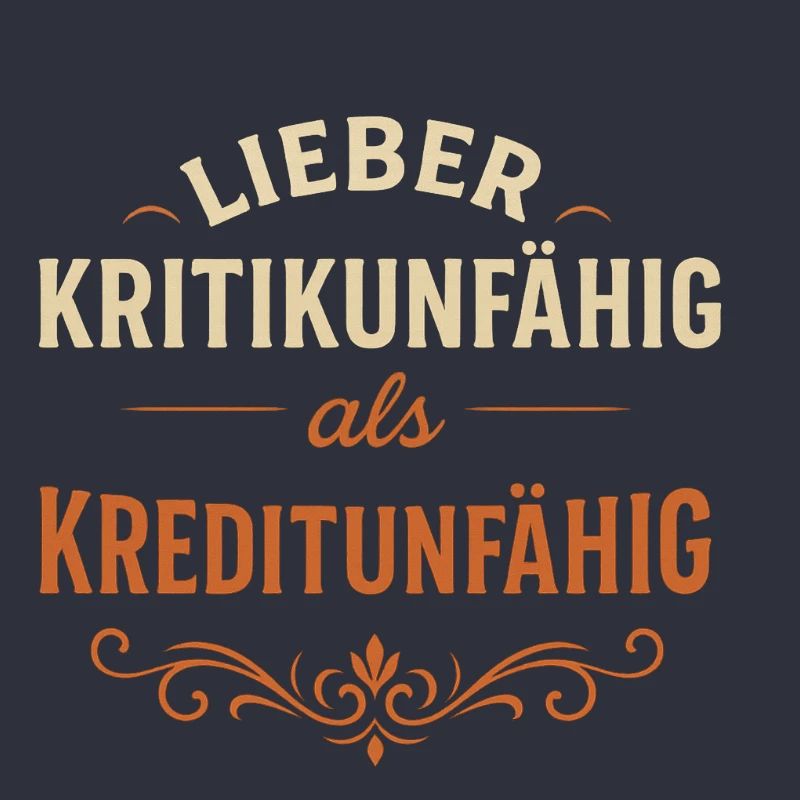 Lieber Kritikunfaehig als Kreditunfaehig
