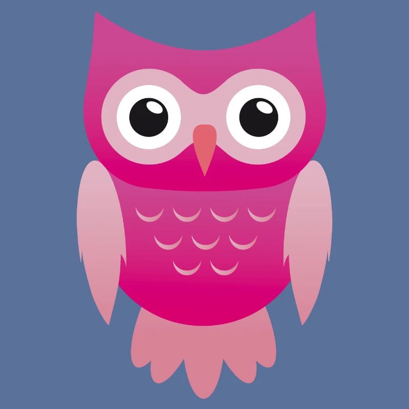 Comic Eule pink im Vector Design