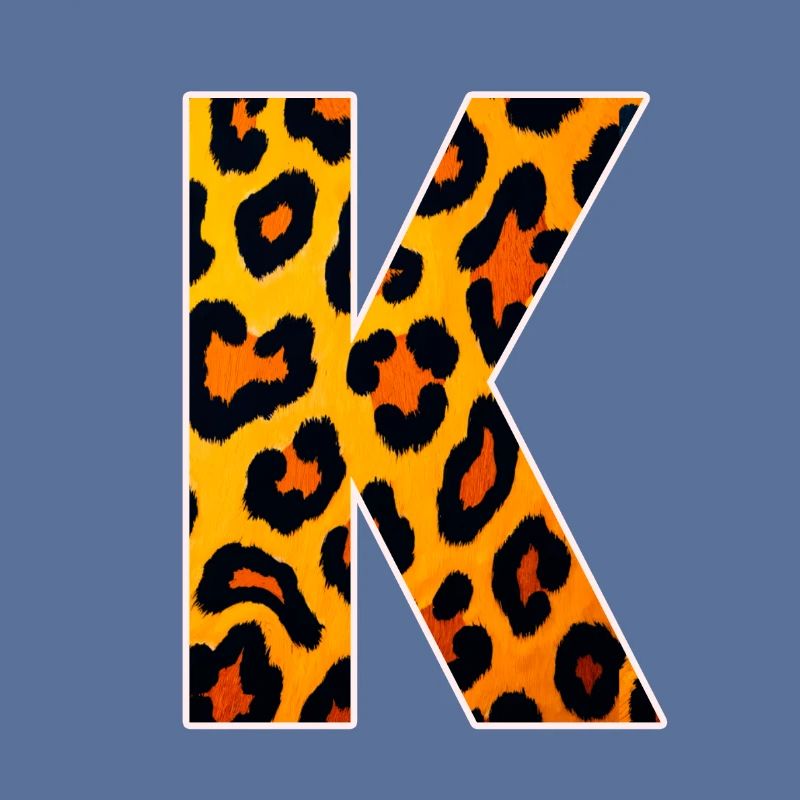 Leopard letter K