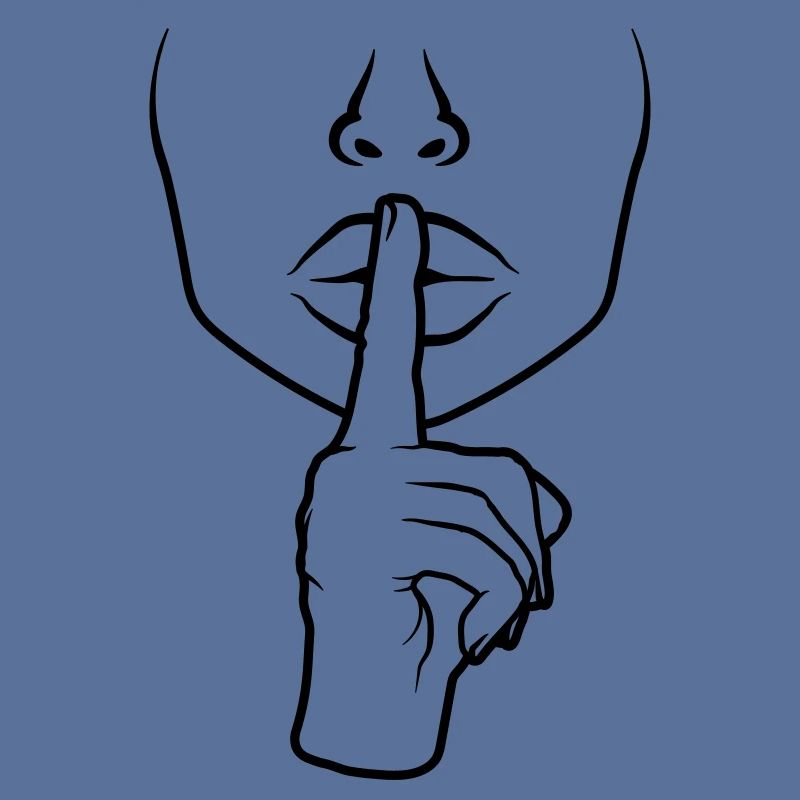 Reposer les doigts devant la bouche