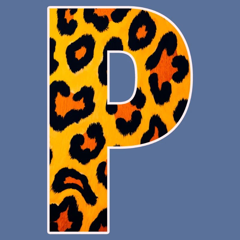 Leopard_Buchstabenmuster_ _P