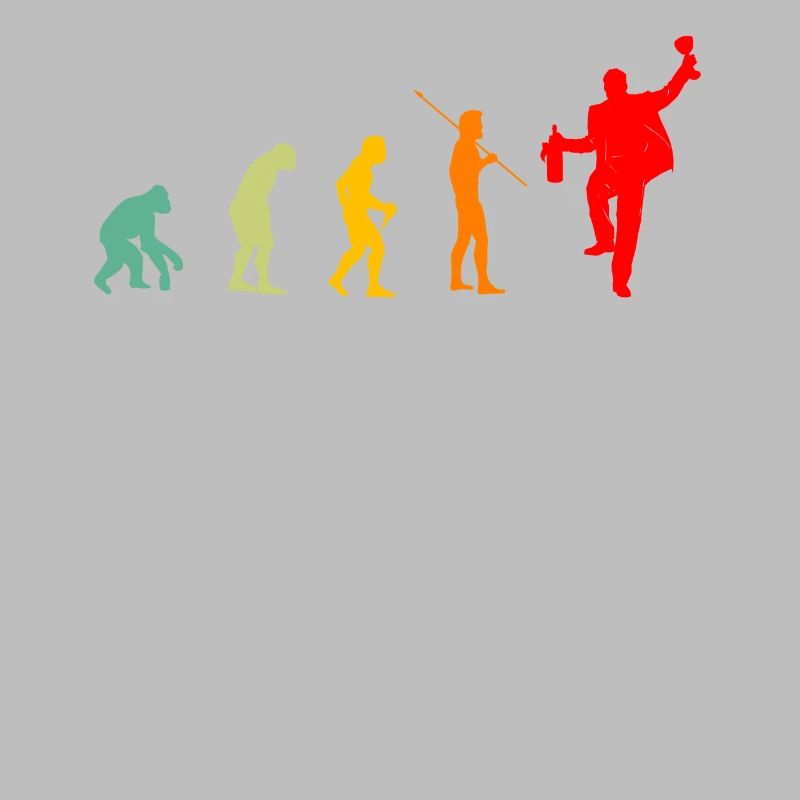 Evolution Aperitif lustiges Geschenk Mann