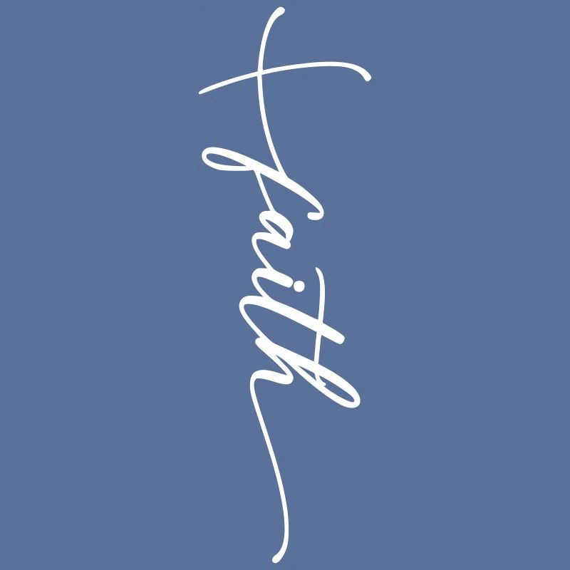 Croix de foi cursive