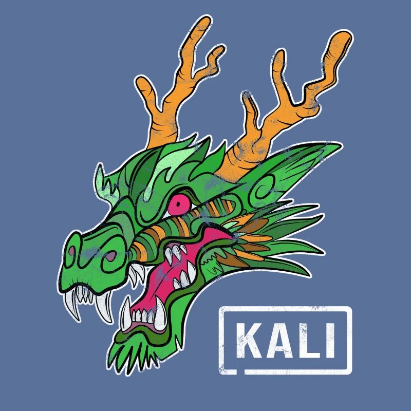 Kali Linux Computer Administrator Tux Dragon Head