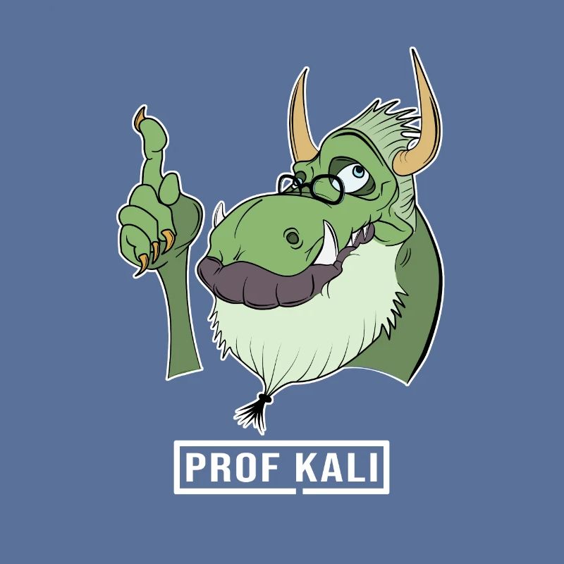 Kali Linux Computer Administrator Tux Drachen Kopf