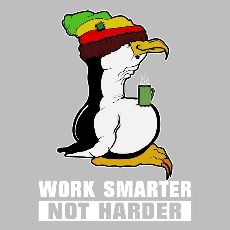 Pause café pingouin Linux Rasta Informatik PC Nerd