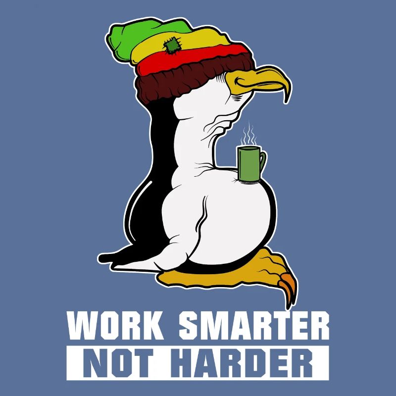 Pause café pingouin Linux Rasta Informatik PC Nerd