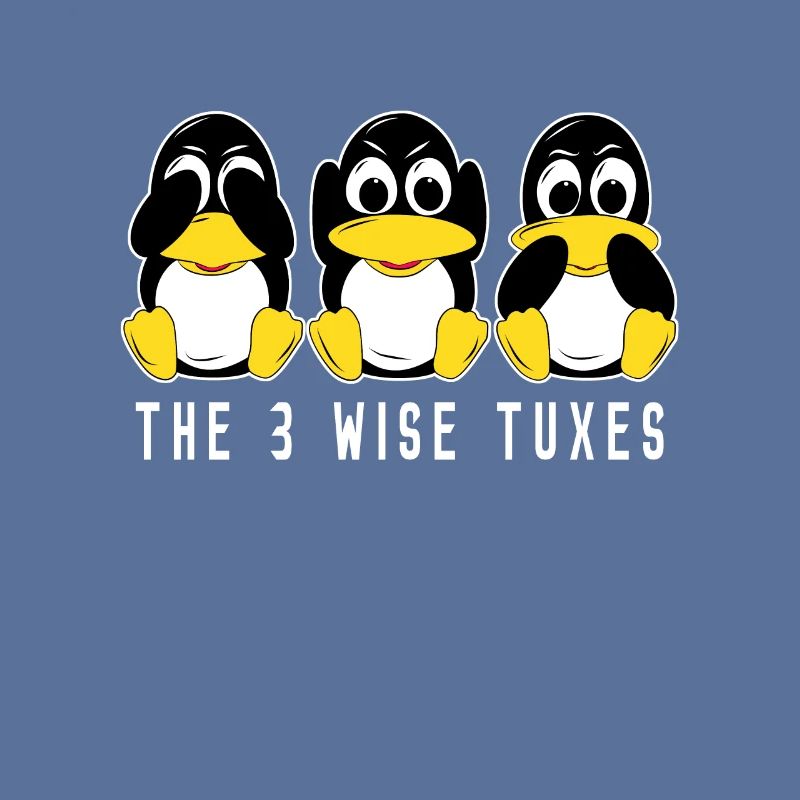 3 Linux penguins hear see speak computer scientists