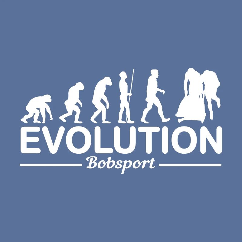 Bobfahren Bobsport Evolution Lustig