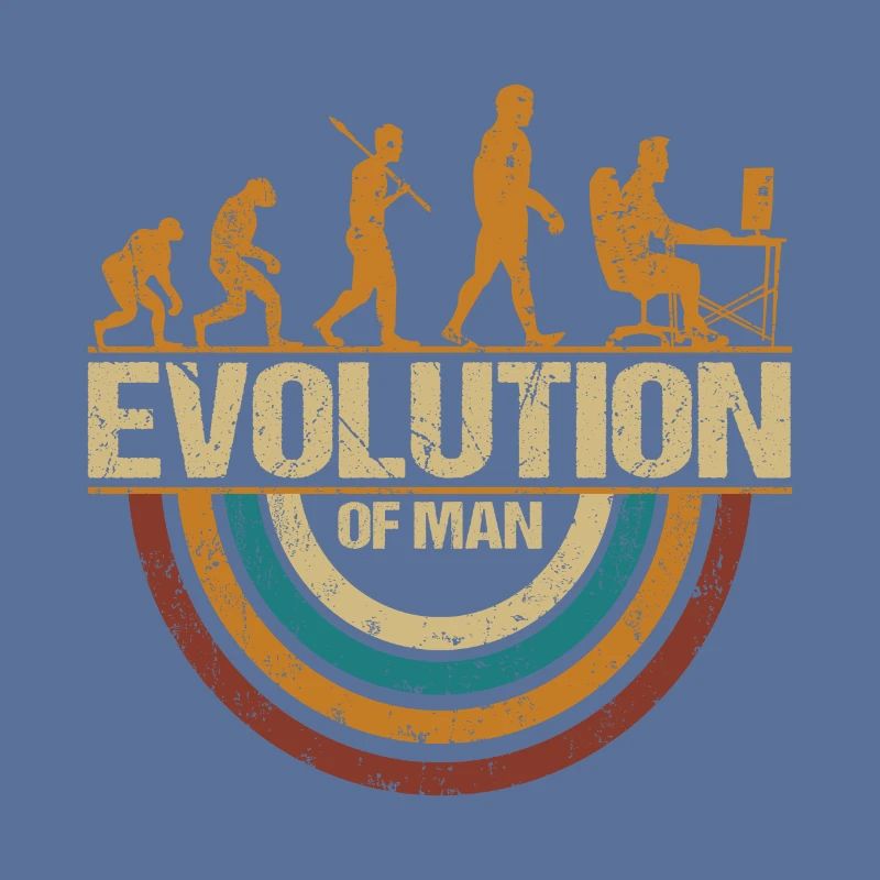 Programmierer Computerfreak Evolution Retro