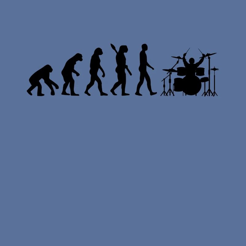 Drummer Schlagzeug Evolution Schlagzeuger Geschenk