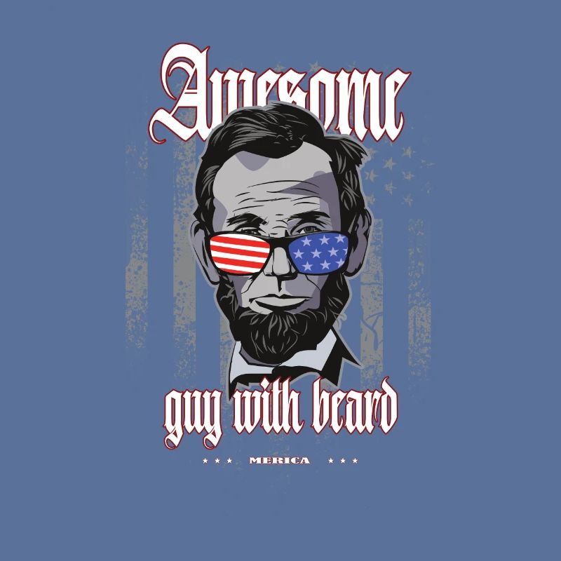 Lincoln GeilerTyp mit bart USA Geschenk Barbier