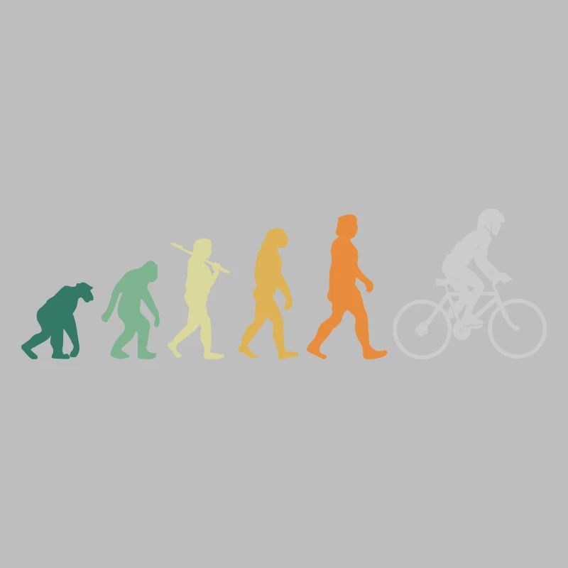 Biking - Evolution Man Retro Vintage
