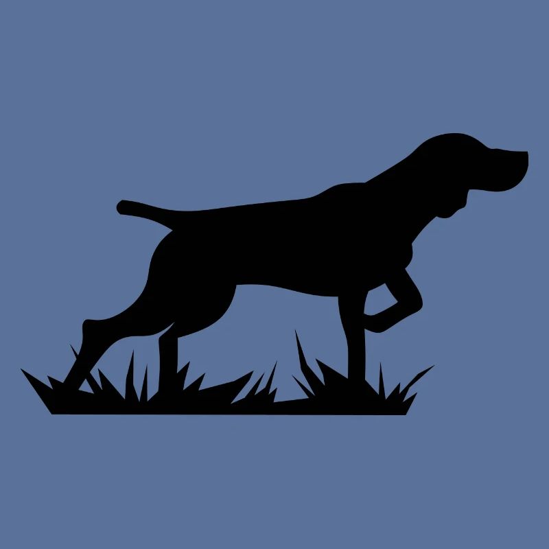 Chien de chasse Pointer Silhouette Handler