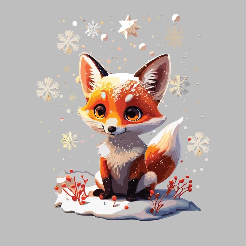 Cute Cute Fox in Winter Gift