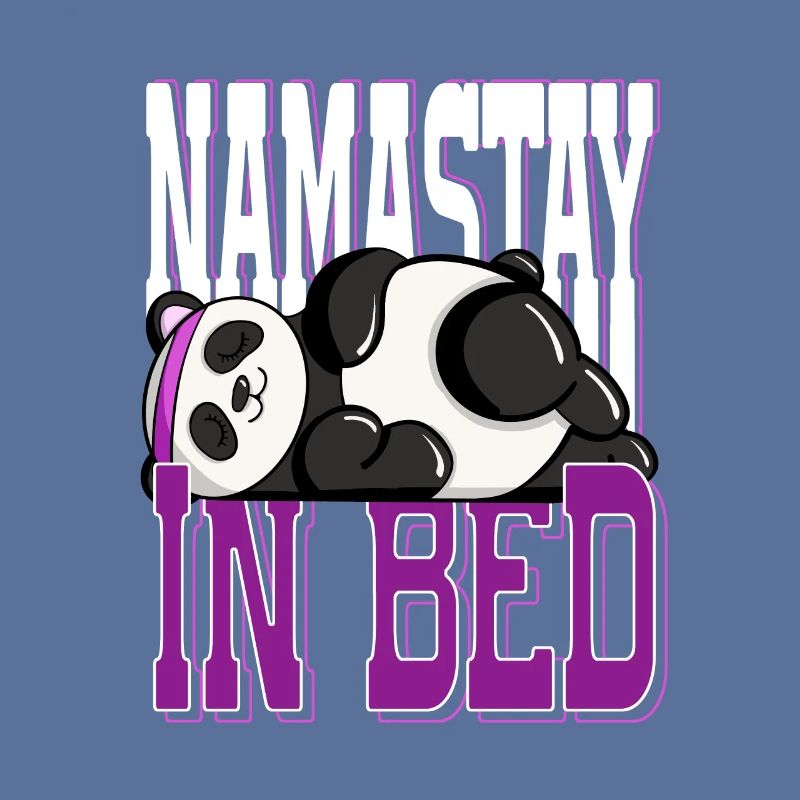 Sleeping Namaste in Bed Panda Relaxing Artwork