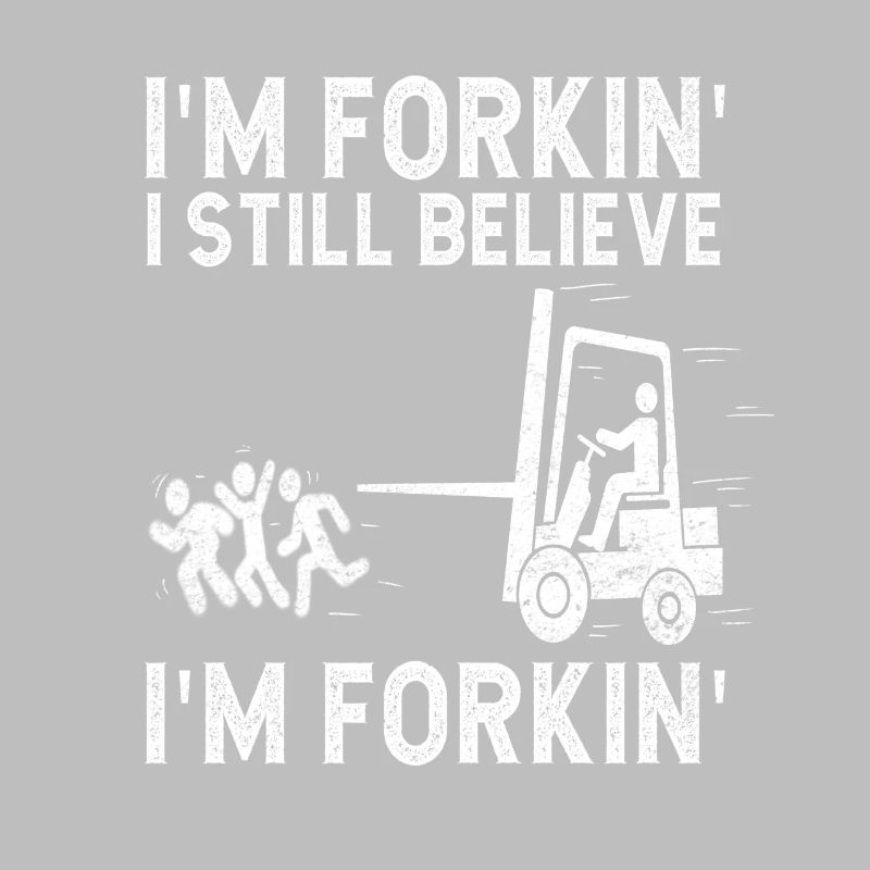 Funny forklift operator