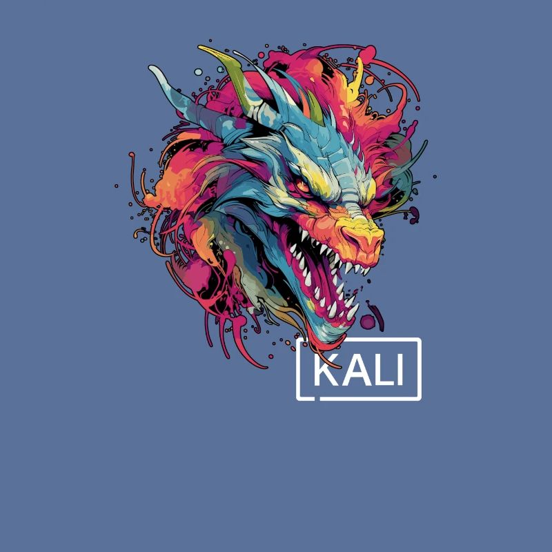 Colorful Kali Linux Dragon Design for DevOps &