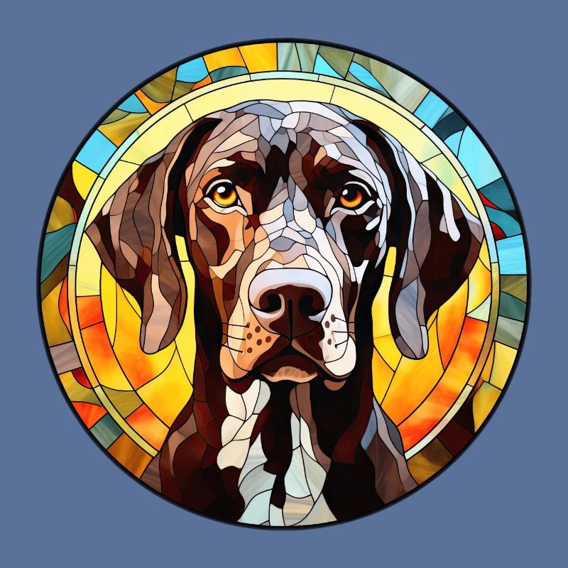 Allemand Pointer Pointer Race de chien Aquarelle Gl