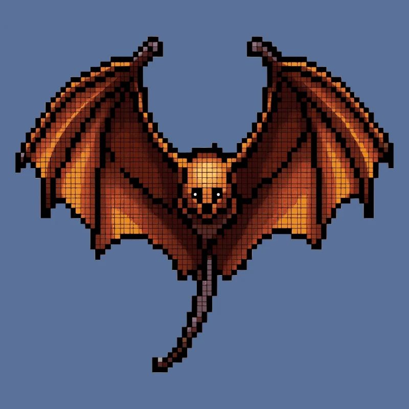 Flying fox dans des graphismes rétro 8 bits classiques