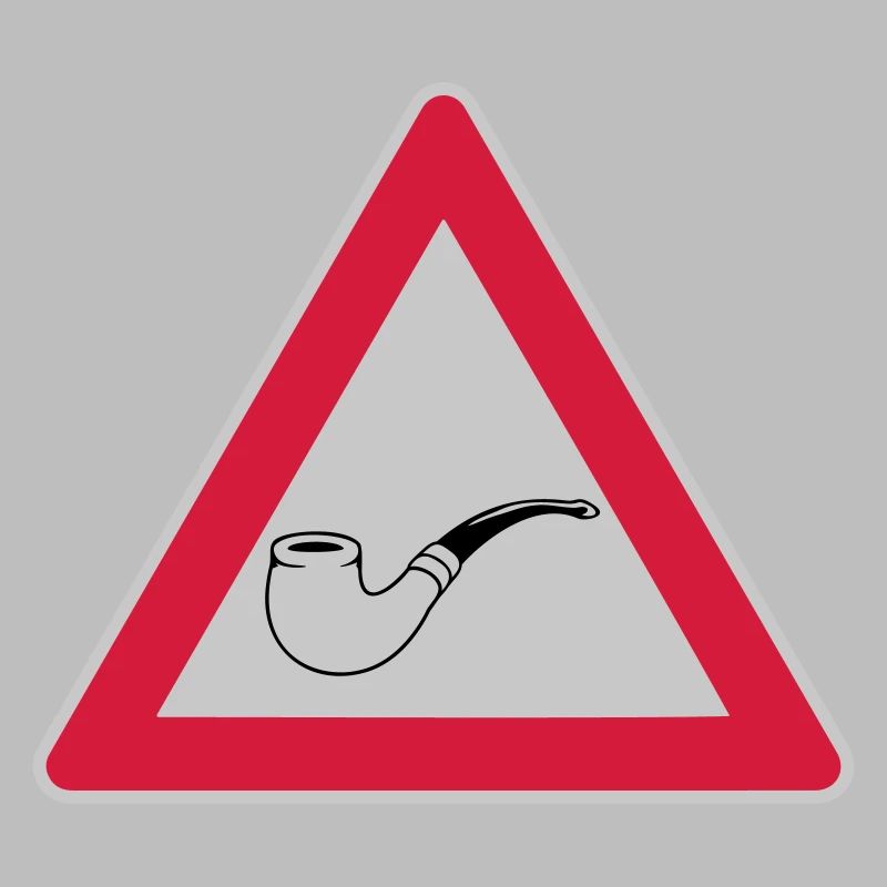 Schild Vorsicht Tabakpfeife
