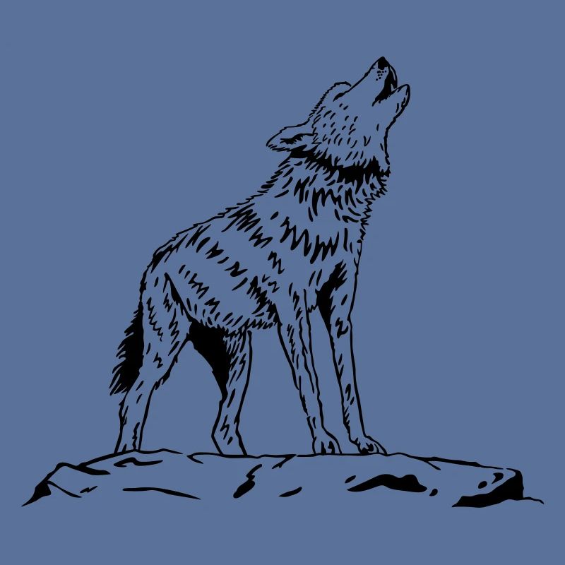 Heulender Wolf