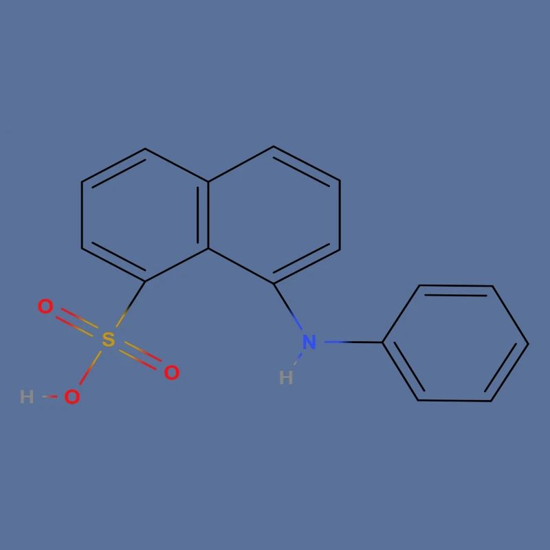 Molécule de lipase - Formule structurale colorée