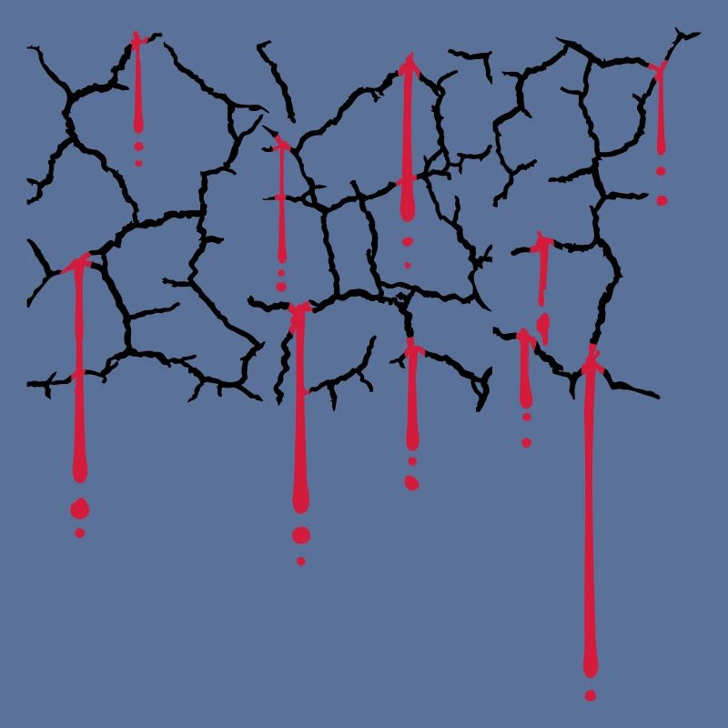 Blood Drops Cracks Pattern