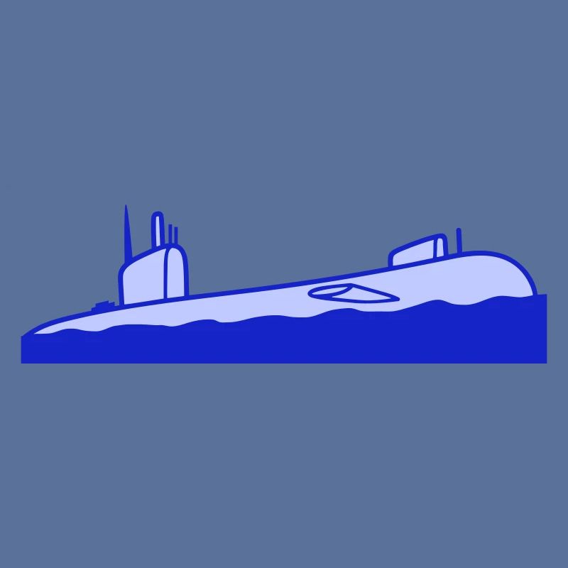 Surfaced Submarine Water Surface Dive