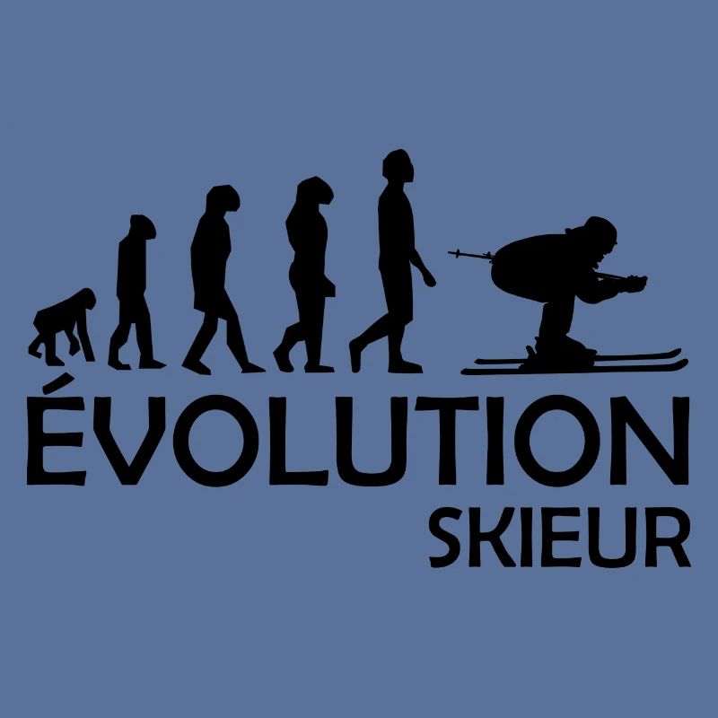 évolution skieur- évolution ski - humour skieur