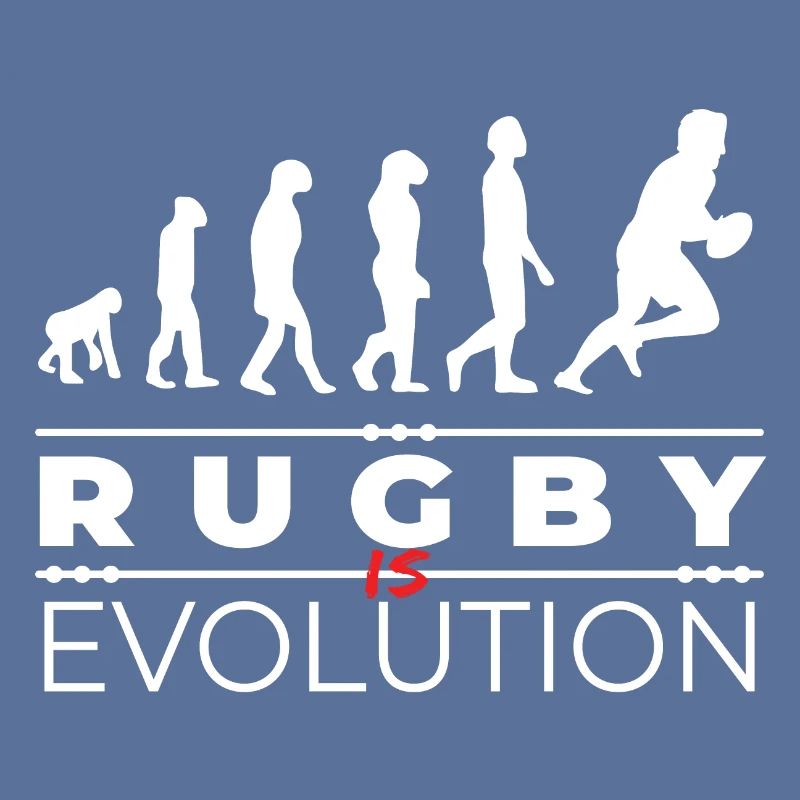 Rugby is evolution - Message Humour Parodie Rugby