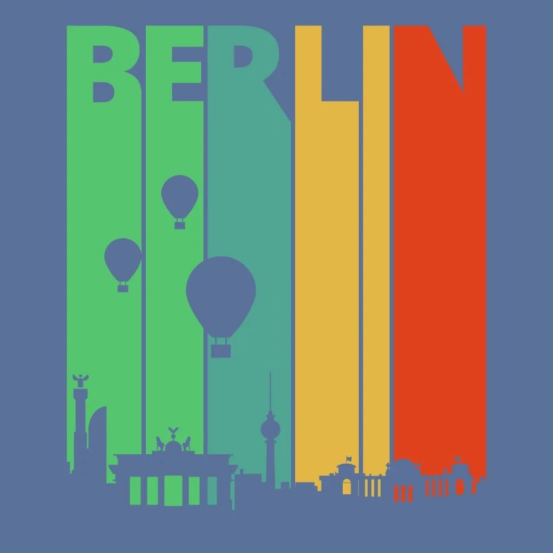 Weinlese Retro Berlin.Germany. Stadtbild. Horizont.