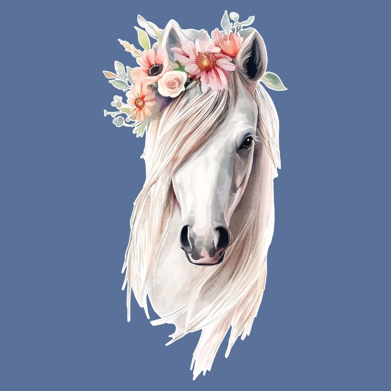 Pferd mit Blumen