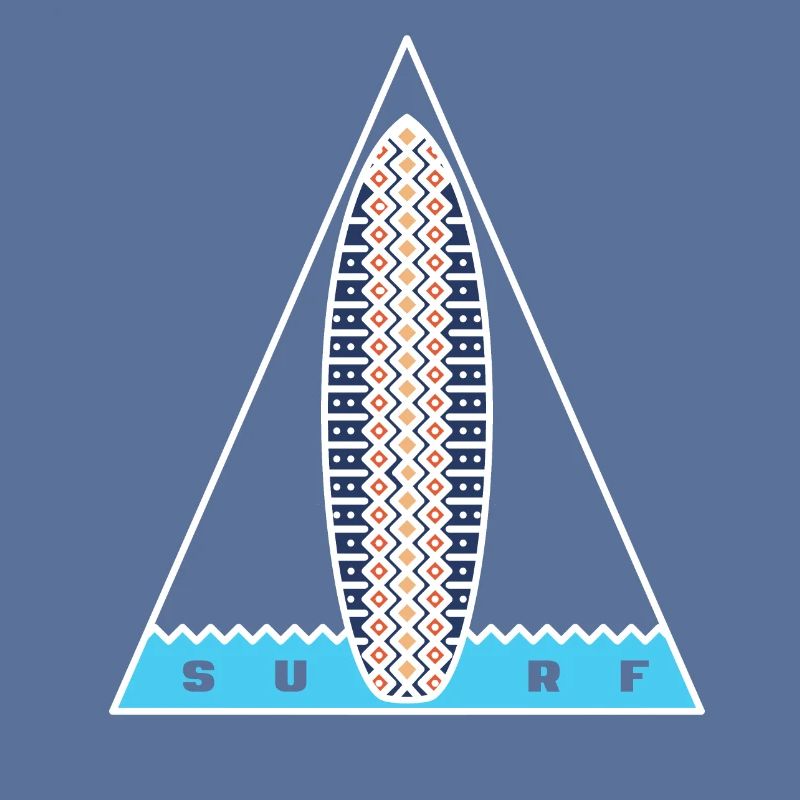 Surf Triangle(contour blanc)