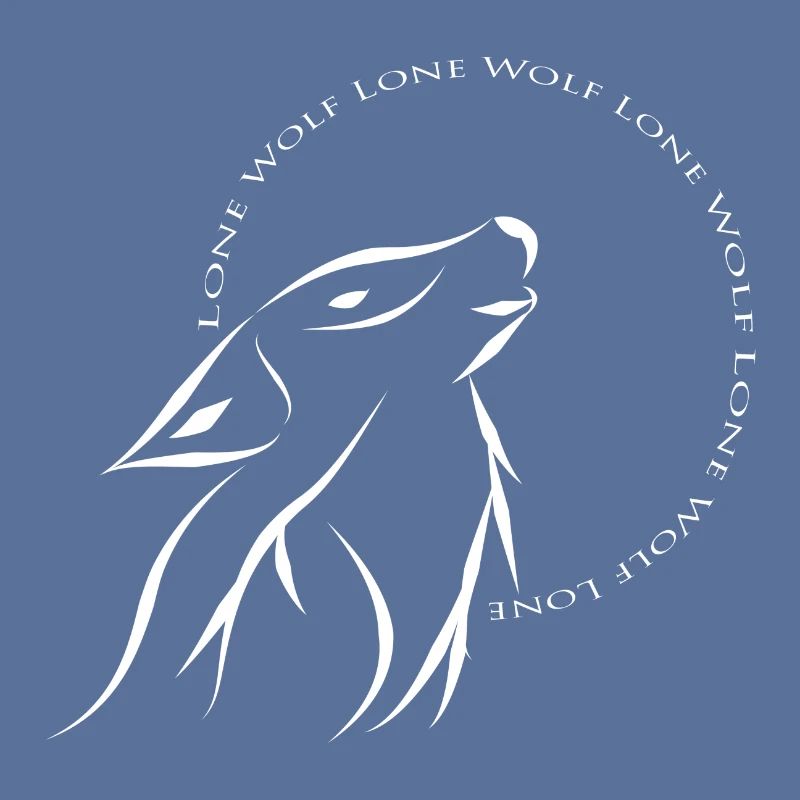 Einsamer Wolf weiß