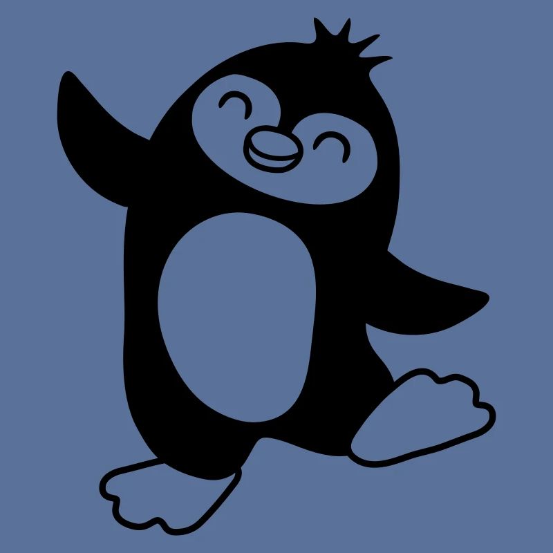 Cute happy penguin dancing