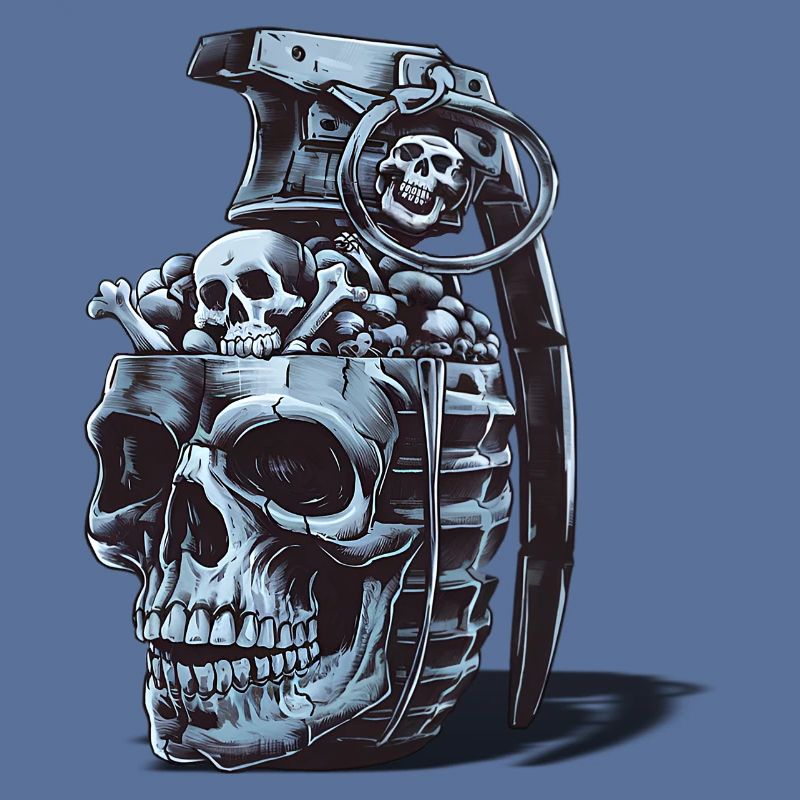 Conception de grenade squelette