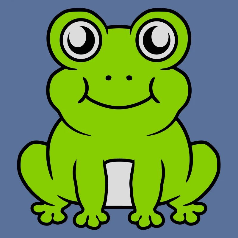 Kleiner sitzender süßer Frosch