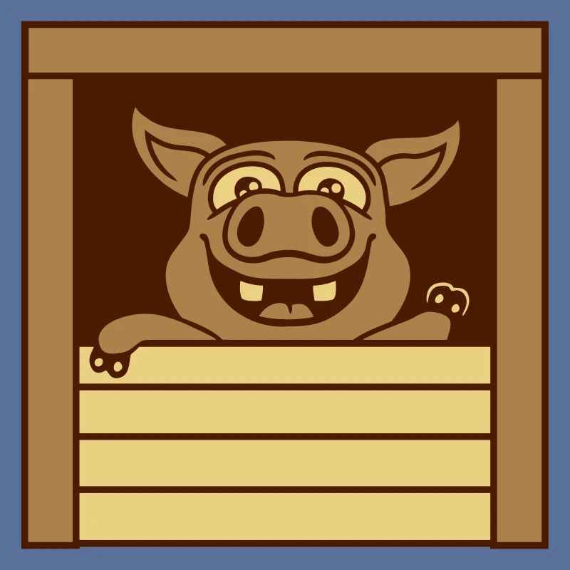 Piglet waves friendly comic