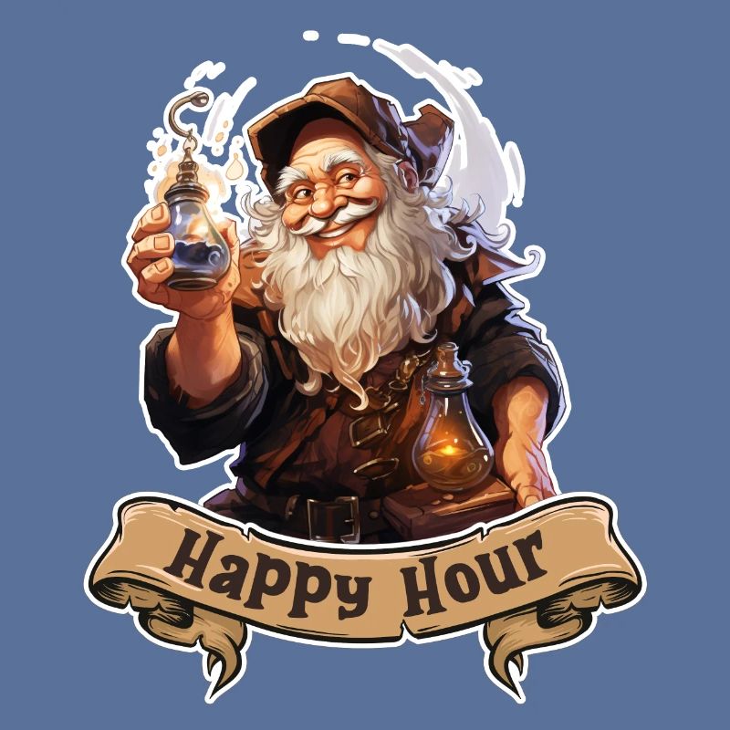 Happy Hour Dwarf with Magic Potion Role Playing Game