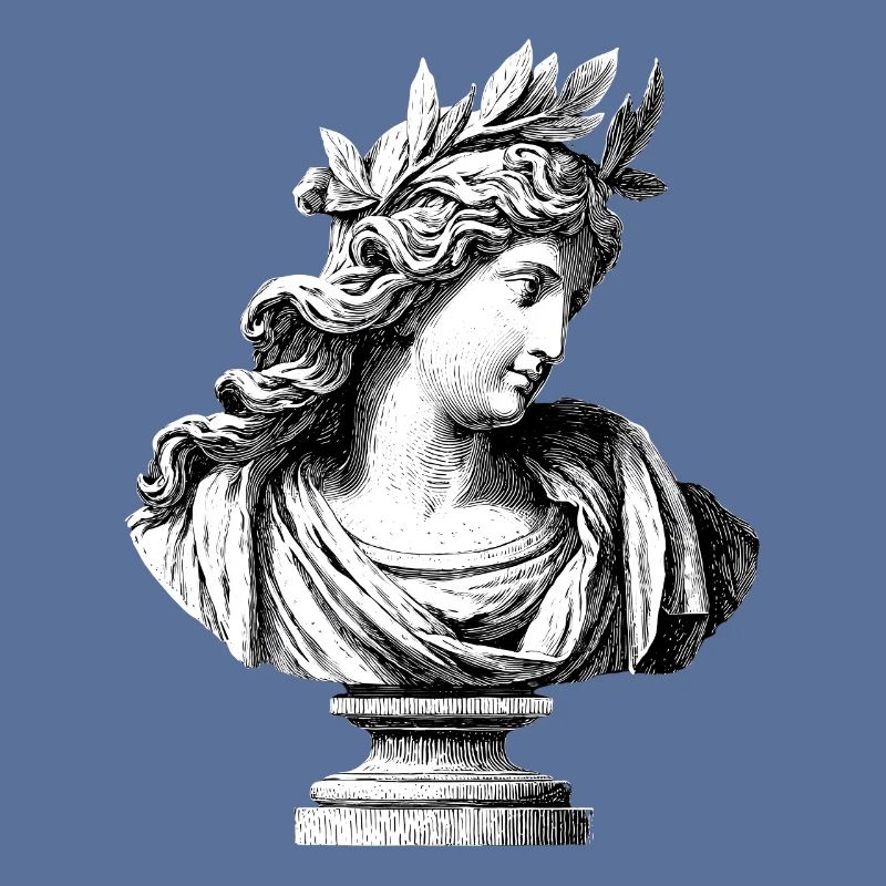 Ancient Goddess Bust – Classic Engraving