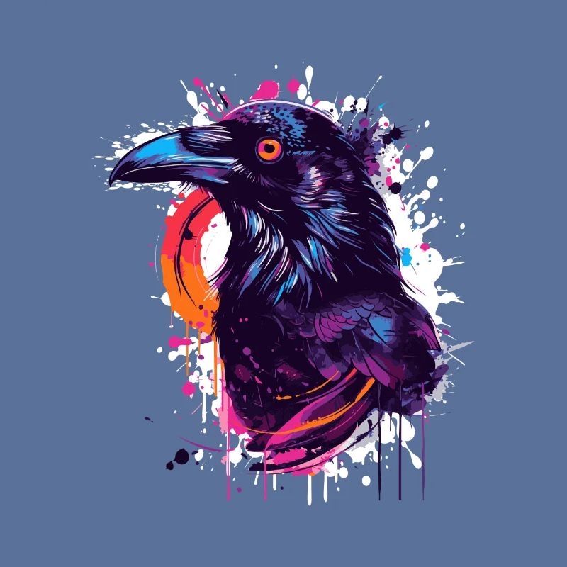 Farbexplosion Rabe Neon-Splash