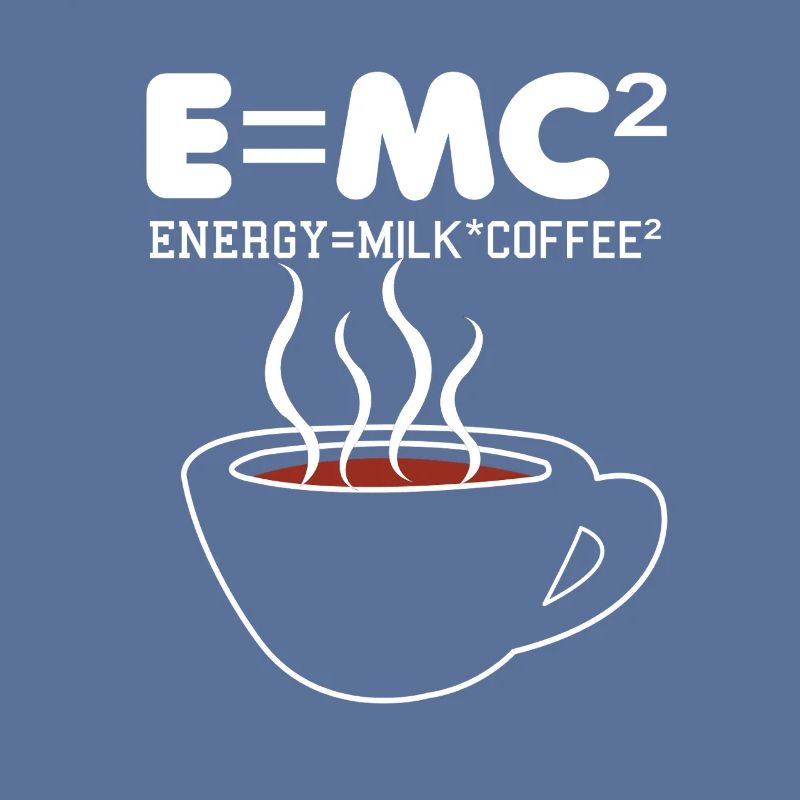 Coffee Formula E=MC2 Illustration